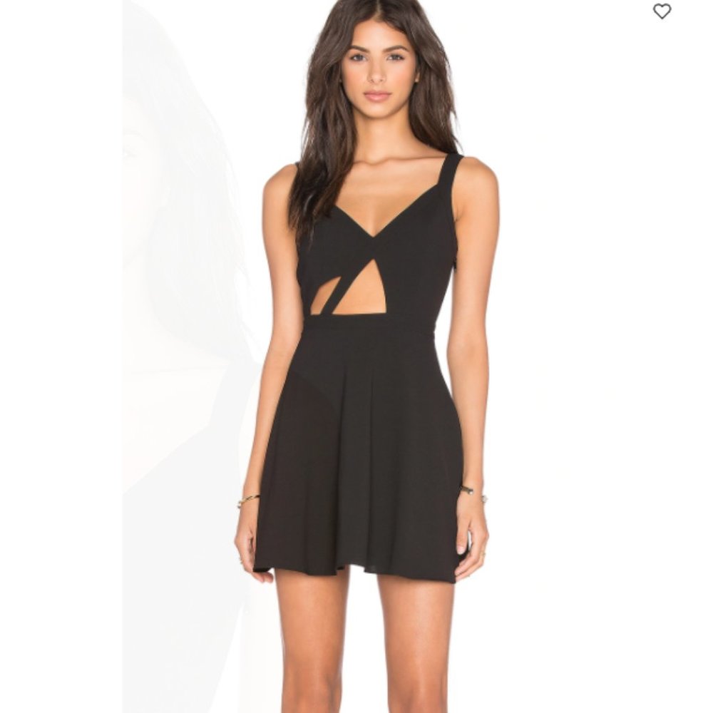 REVOLVE NBD NAVEN TWINS Trax black mini dress
